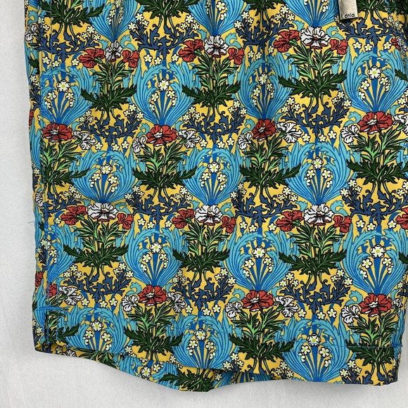 NWT Onia Mens Small Charles 7 Swim Trunks Floral Coral Vines Liberty Lined $225 - Picture 6 of 16